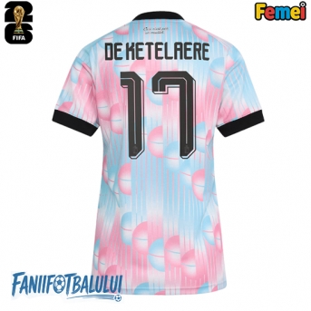 Belgia Charles De Ketelaere #17 Echipament de Fotbal Replică Mondial 2026 Femei Deplasare